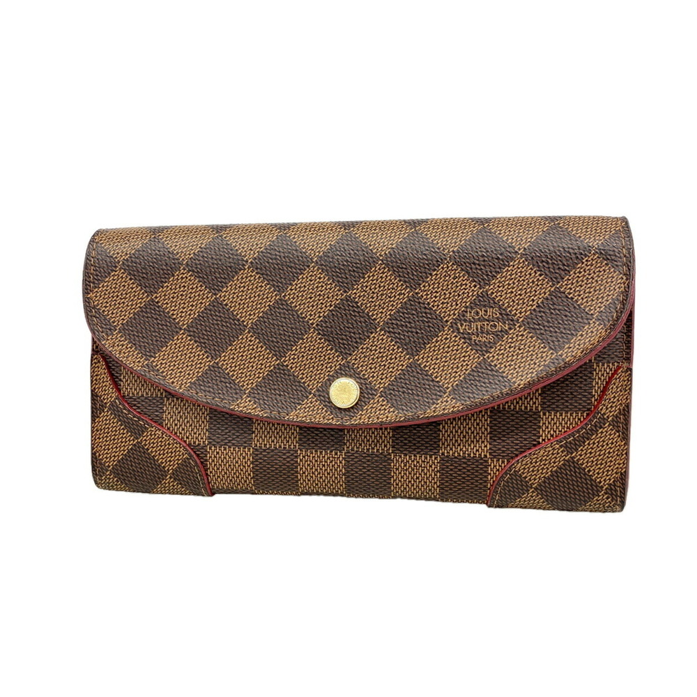 Louis Vuitton Damier Portefeuille Caïssa Long Wallet N61221 Cerise Women's
